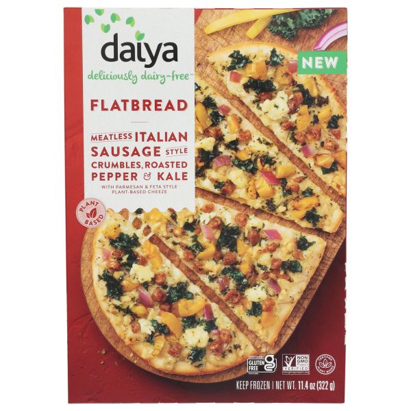 DAIYA: Meatless Italian Sausage Style Crumbles Roasted Pepper & Kale Flatbread, 11.4 oz