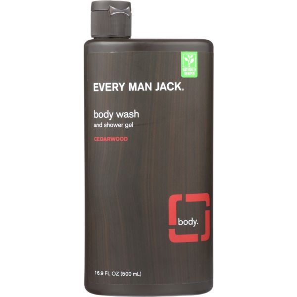 EVERY MAN JACK: Body Wash and Shower Gel Cedarwood, 16.9 oz