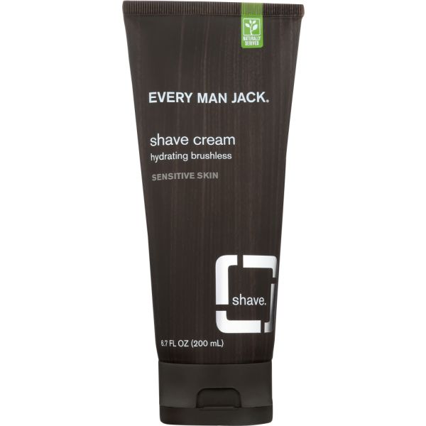 EVERY MAN JACK: Sensitive Skin Shave Cream Fragrance Free, 6.7 oz