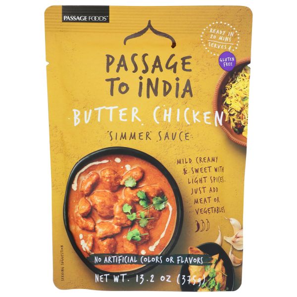 PASSAGE FOODS: Butter Chicken Simmer Sauce, 13.2 oz