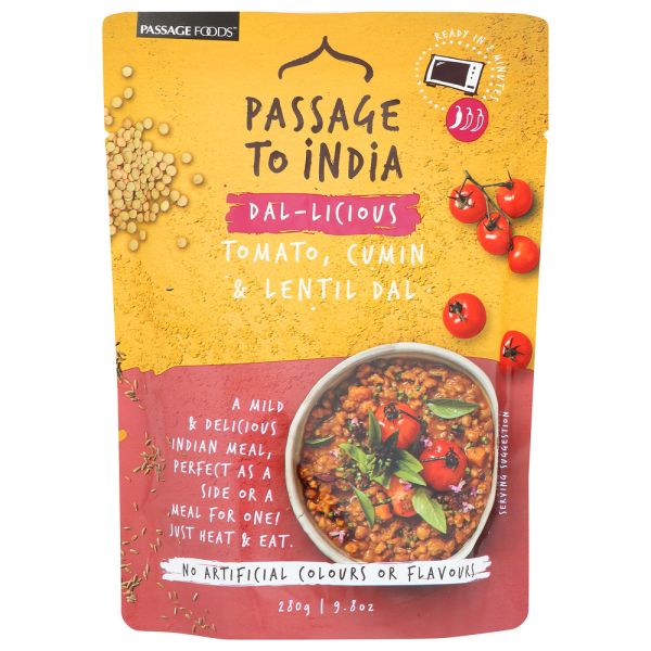 PASSAGE FOODS: Dal Lentil Tomato Cumin, 9.8 oz