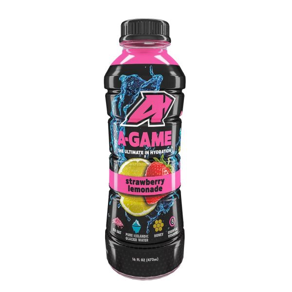 A-GAME: Bev Strawberry Lemonade, 16 fo