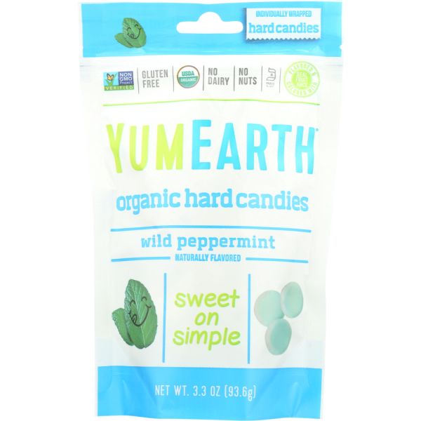 YUMMY EARTH: Organic Mint Drops Wild Peppermint, 3.3 oz