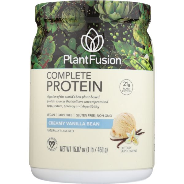 PLANTFUSION: Complete Protein Creamy Vanilla Bean Powder, 15.87 oz