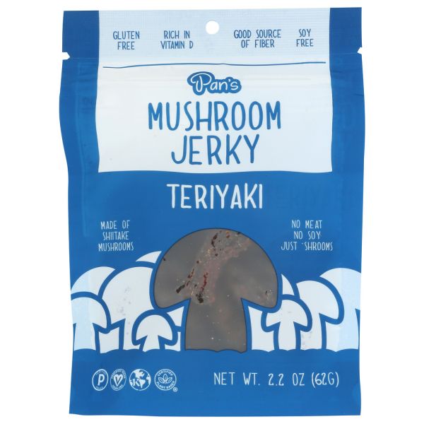 PANS: Teriyaki Mushroom Jerky, 2.2 oz