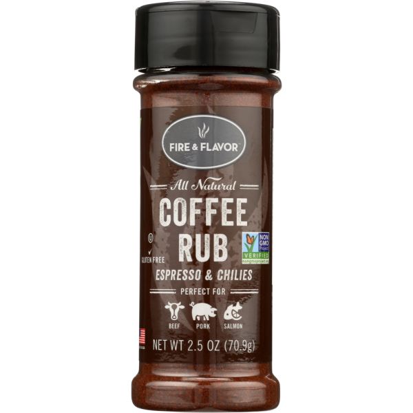 FIRE & FLAVOR: All Natural Coffee Rub, 2.5 oz