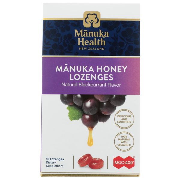 MANUKA HEALTH: Lozenge Hny Blckcurnt, 15 pc