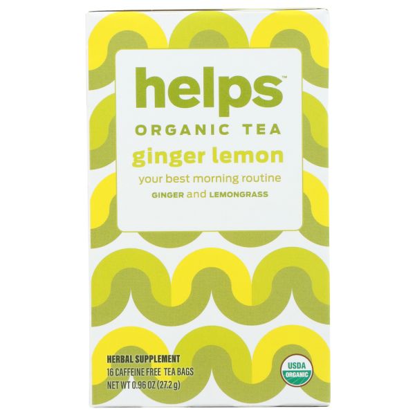 HELPS: Organic Tea Ginger Lemon, 16 bg