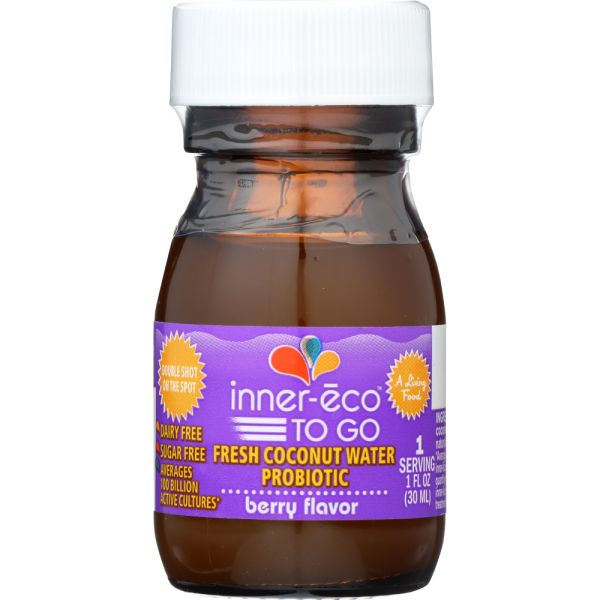 INNER-ECO: To Go Mega Probiotic Coconut Water Kefir Berry Flavor, 1 oz