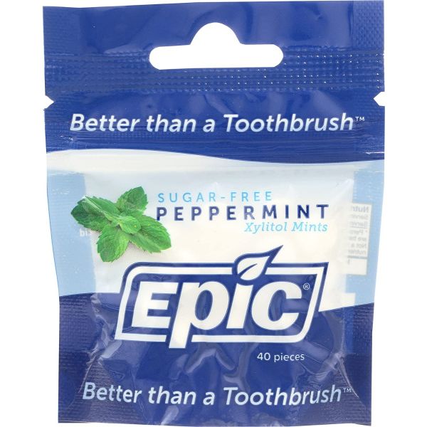 EPIC DENTAL: Mint Peppermint Xylitol, 40 pc