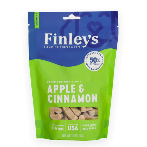 FINLEYS: Apple and Cinnamon Crunchy Dog Biscuits, 12 oz