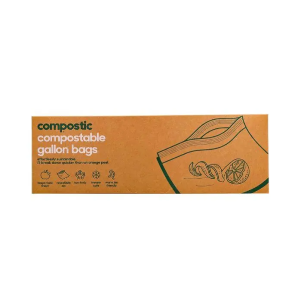 COMPOSTIC: Compostable Gallon Bags, 10 ea