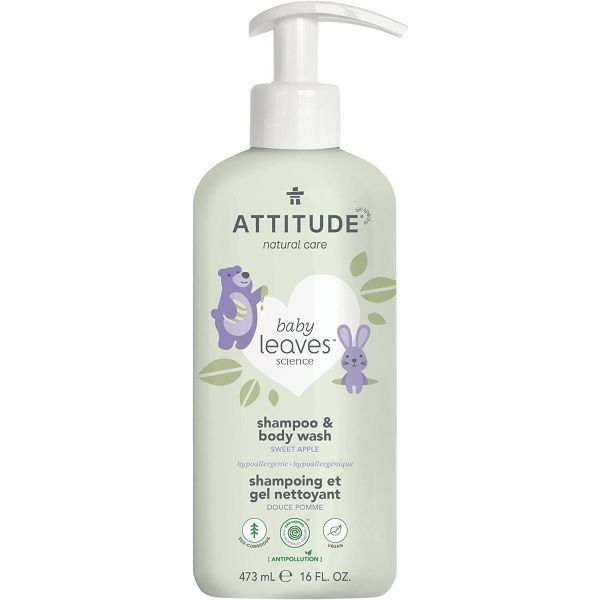 ATTITUDE: 2 In 1 Shampoo And Body Wash Sweet Apple, 16 fo