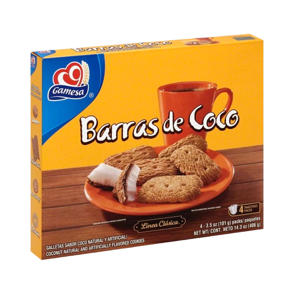 GAMESA: Barras De Coco Cookies, 14.3 oz