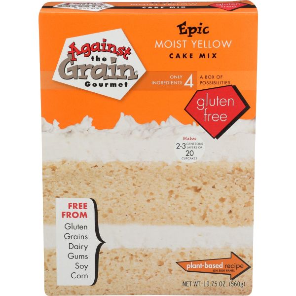 AGAINST THE GRAIN: Epic Moist Yellow Cake Mix, 19.75 oz