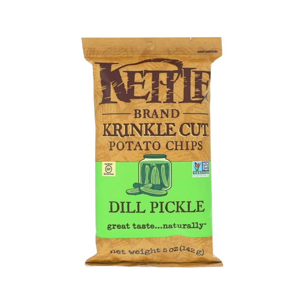 KETTLE FOODS: Krinkle Cut Dill Pickle Potato Chips, 5 oz
