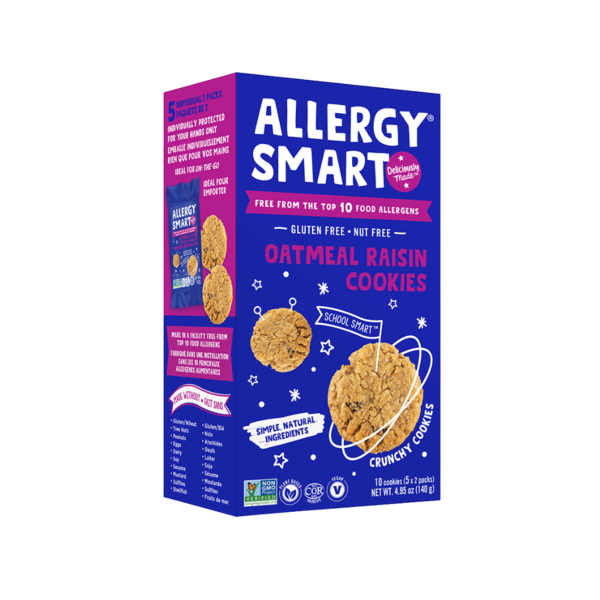 ALLERGY SMART: Oatmeal Raisin Cookies, 4.95 oz