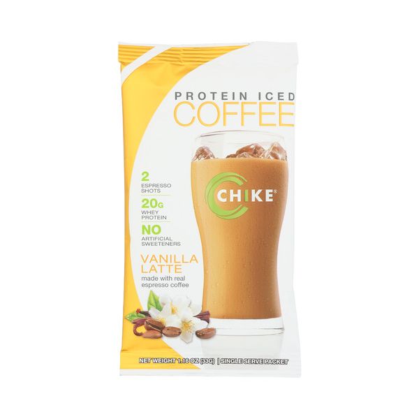 CHIKE: Protein Iced Coffee Vanilla Latte Packet, 1.16 oz