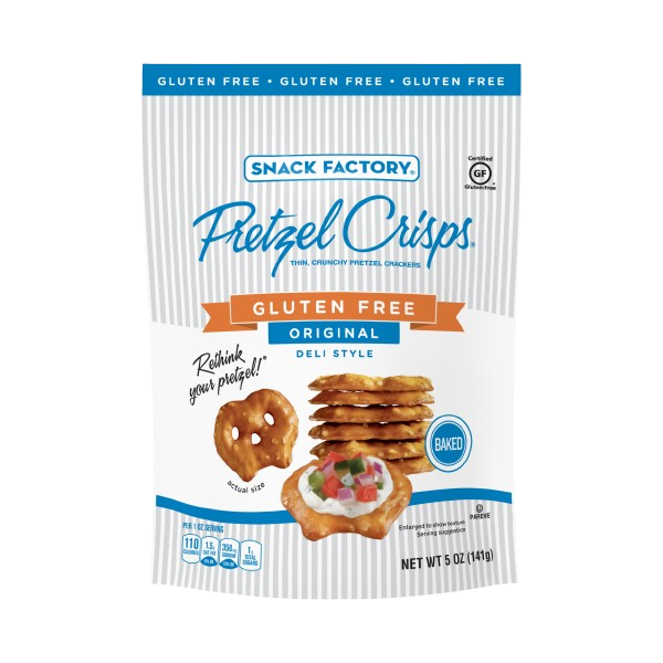 SNACK FACTORY: Gluten Free Original Pretzel Crisps, 5 oz