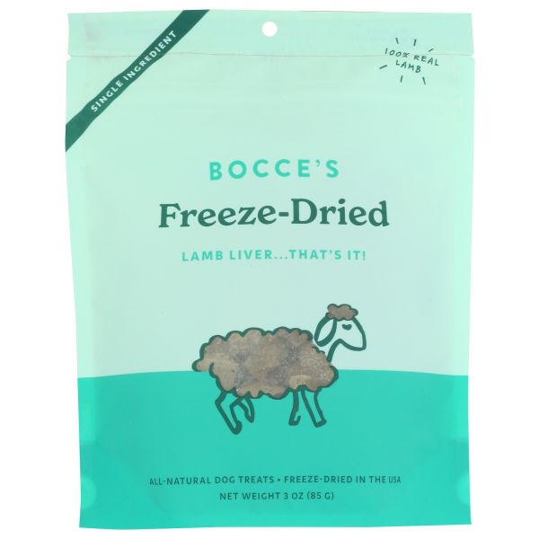 BOCCES BAKERY: Lamb Liver Freeze Dried Dog Treats, 3 oz