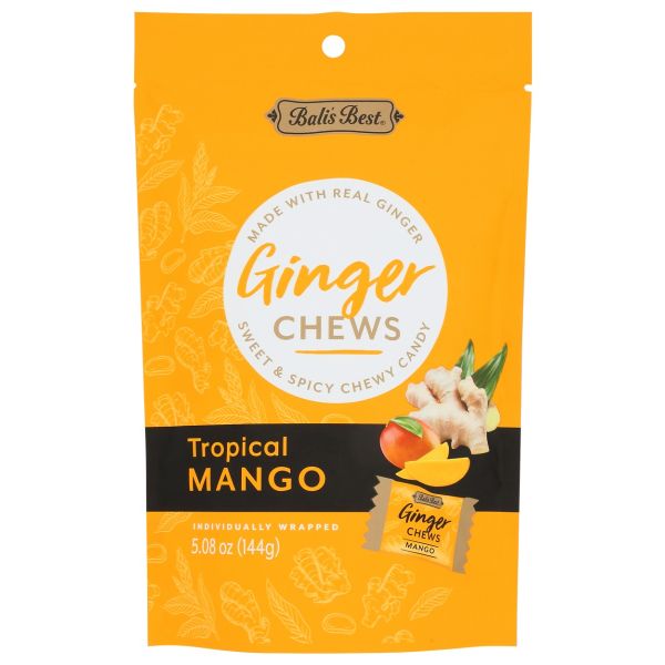 BALIS BEST: Tropical Mango Ginger Chews, 5.08 oz