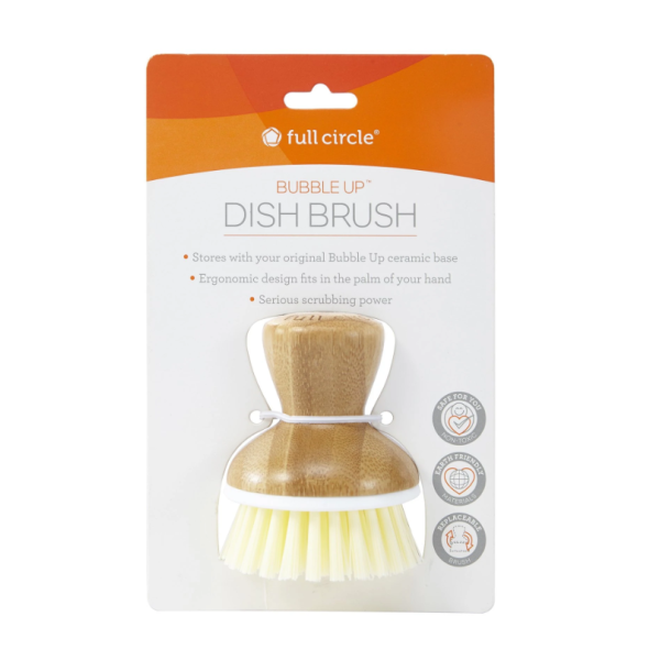 FULL CIRCLE HOME: Bubble Up Bamboo Dish Brush White, 1 ea