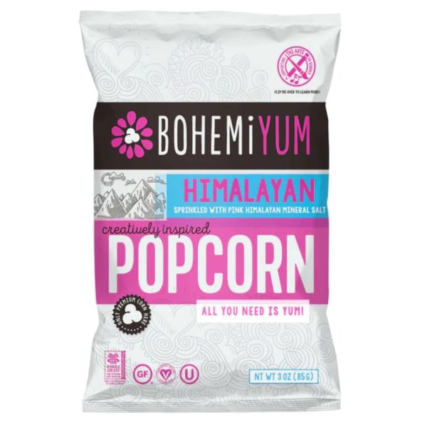 BOHEMIYUM: Himalayan Pink Salt Popcorn, 3 oz