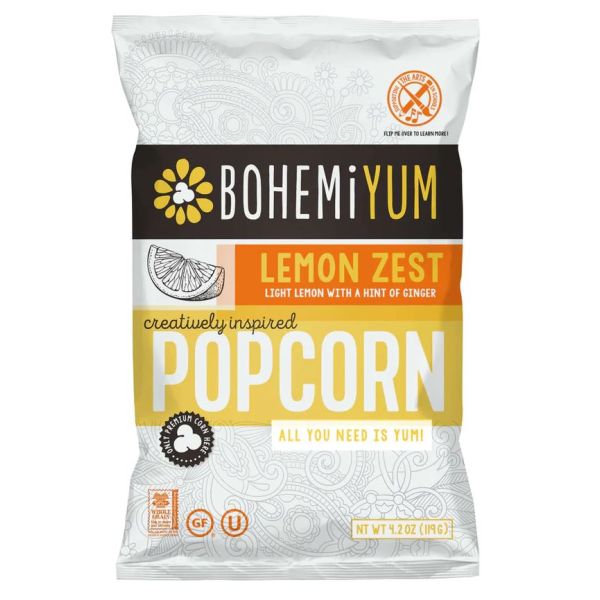 BOHEMIYUM: Lemon Zest Popcorn, 4.2 oz
