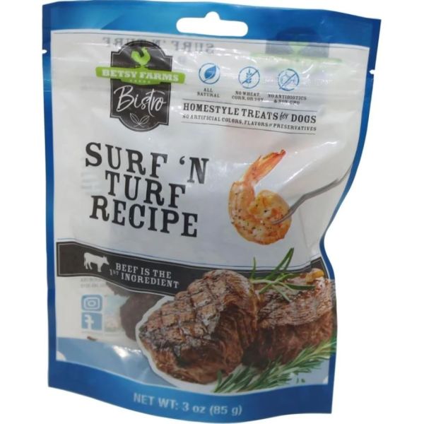 BETSY FARMS: Surf N Turf Recipe Dog Treat, 8 oz