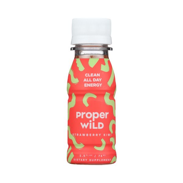 PROPER WILD: Clean All Day Energy Shots Strawberry Kiwi, 2.5 fo