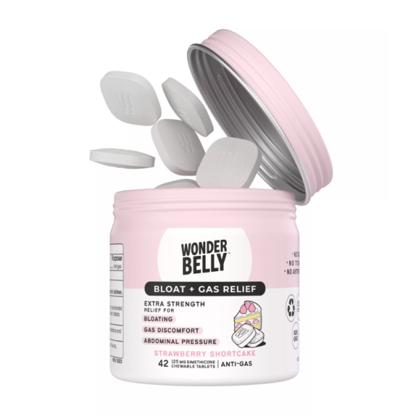 WONDERBELLY: Strawberry Shortcake Bloat Gas Relief, 42 tb