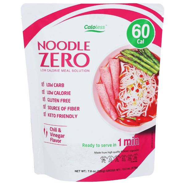 CALOLESS: Chili Vinegar Konjac Noodle Zero, 13.3 oz