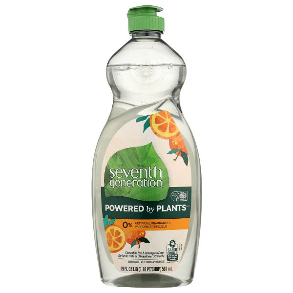 SEVENTH GENERATION: Dish Liquid Lemongrass and Clementine, 19 fo