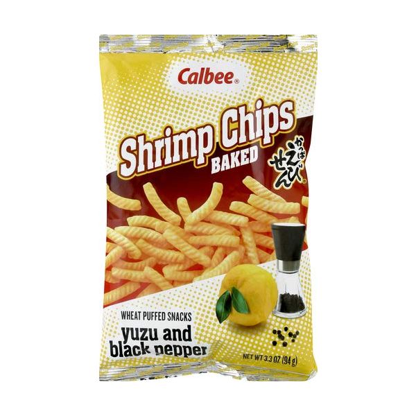CALBEE: Shrimp Chips Yuzu Black Pepper, 3.3 oz