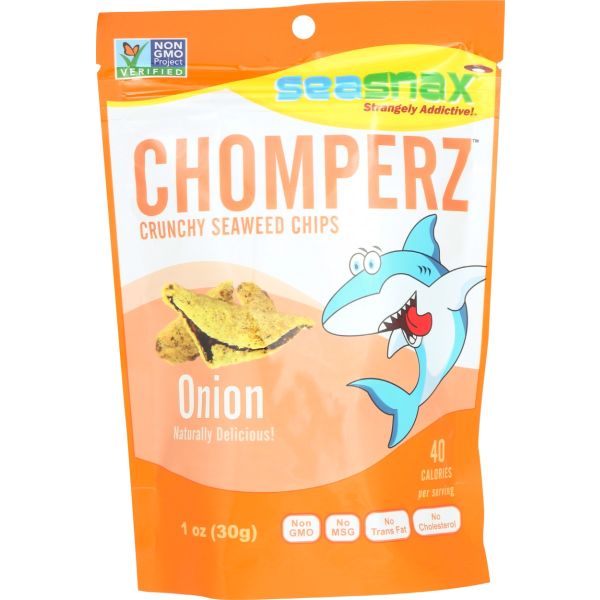 SEA SNAX: Crunchy Seaweed Chips Onion, 1 oz