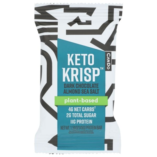 CANDO: Dark Chocolate Almond Sea Salt Keto Krisp, 1.59 oz