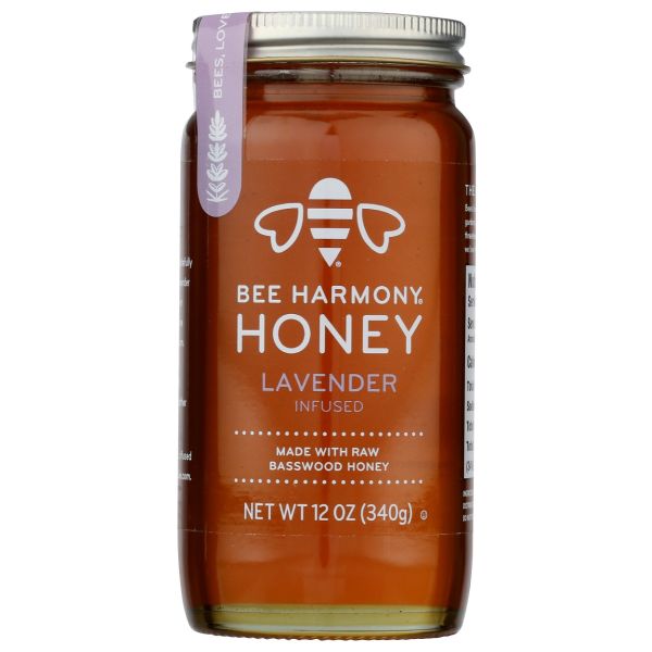 BEE HARMONY: Lavender Infused Honey, 12 oz