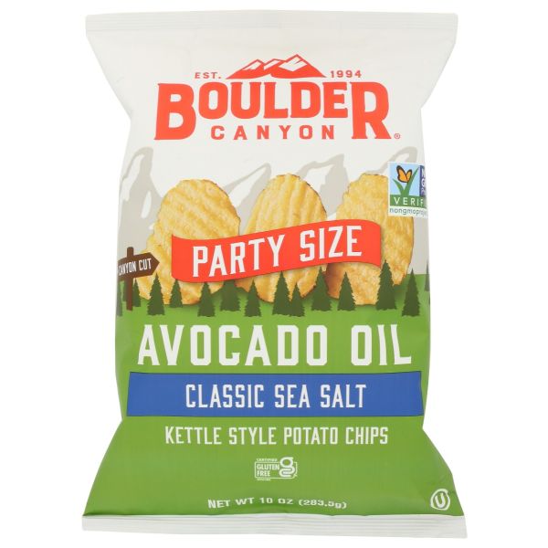 BOULDER CANYON: Avocado Oil Classic Sea Salt Kettle Style Potato Chips, 10 oz