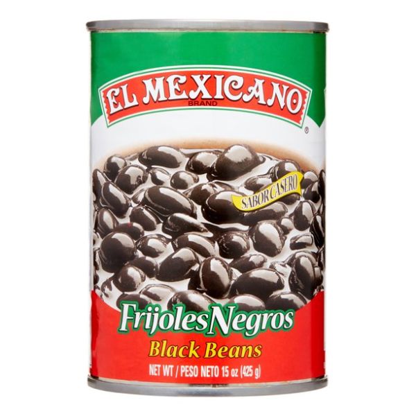 EL MEXICANO: Beans Black Whole, 15 oz