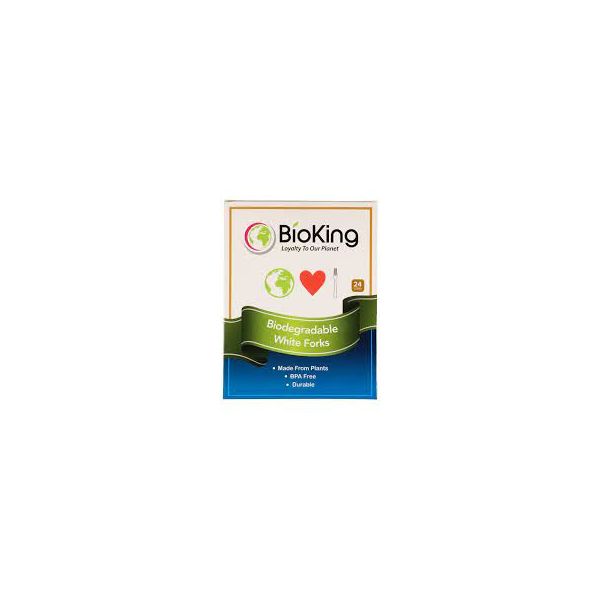 BIO KING: Forks Plant Based White, 24 pc