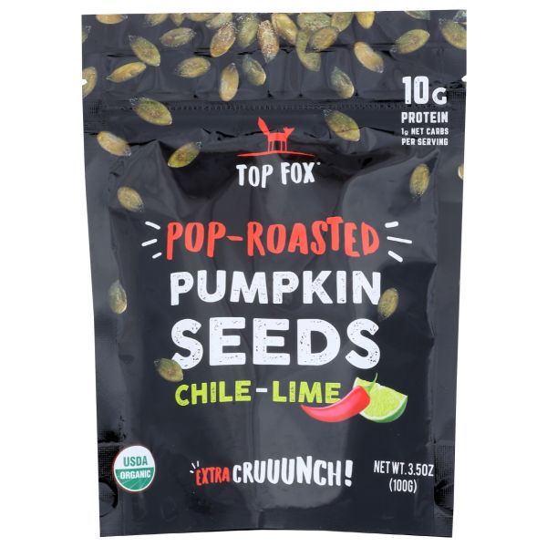 TOP FOX: Chile Lime Pumpkin Seeds, 3.5 oz