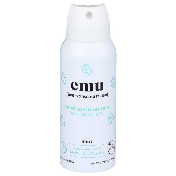 EMU: Mint Hand Sanitizer Mist, 2.2 oz