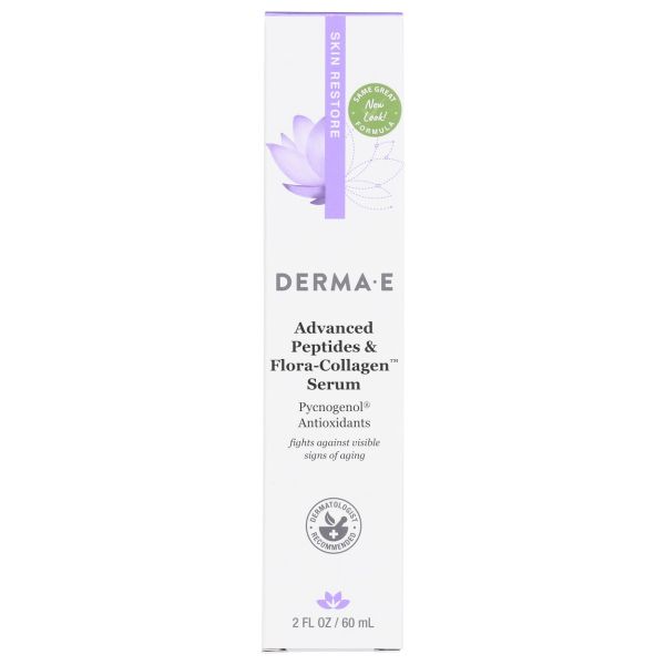 DERMA E: Advanced Peptides and Flora Collagen Serum, 2 oz