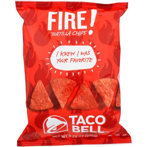 TACO BELL: Fire Tortilla Chips, 9.75 oz