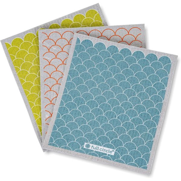 FULL CIRCLE HOME: Plant Based Dishcloths, 3 ea