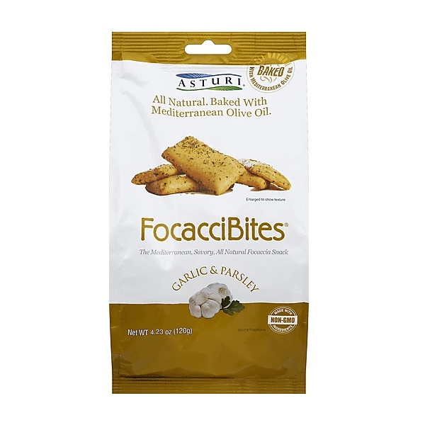 ASTURI: FocacciBites Garlic and Parsley, 4.23 oz