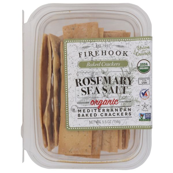 FIREHOOK: Rosemary Sea Salt Baked Crackers, 5.5 oz