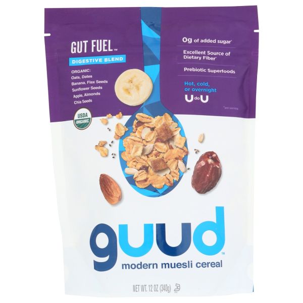 GUUD MODERN CEREAL: Gut Fuel Organic Muesli, 12 oz