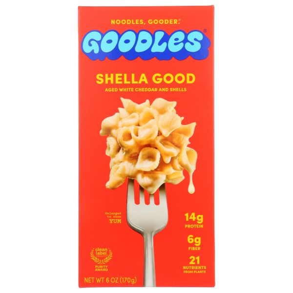 GOODLES: Shella Good Aged White Cheddar and Shells, 6 oz