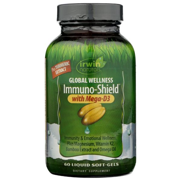 IRWIN NATURALS: Global Wellness Immuno Shield With Mega D3, 60 sg